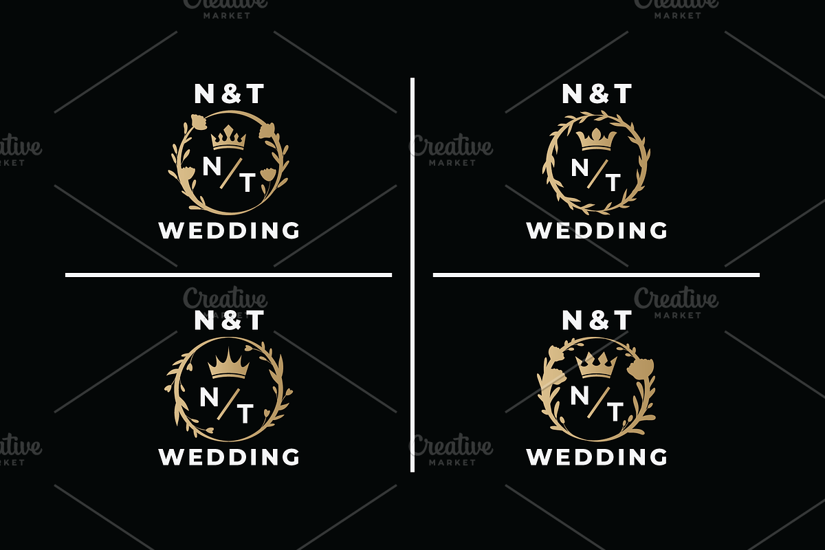Elegant Gold Monogram N&T Wedding, a Branding & Logo Template by Design_Planet (Photo 1 of 2)