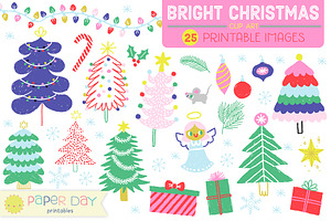 Bright Christmas Clip Art | Raster