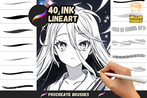 Inktober Inking Lineart Brushes