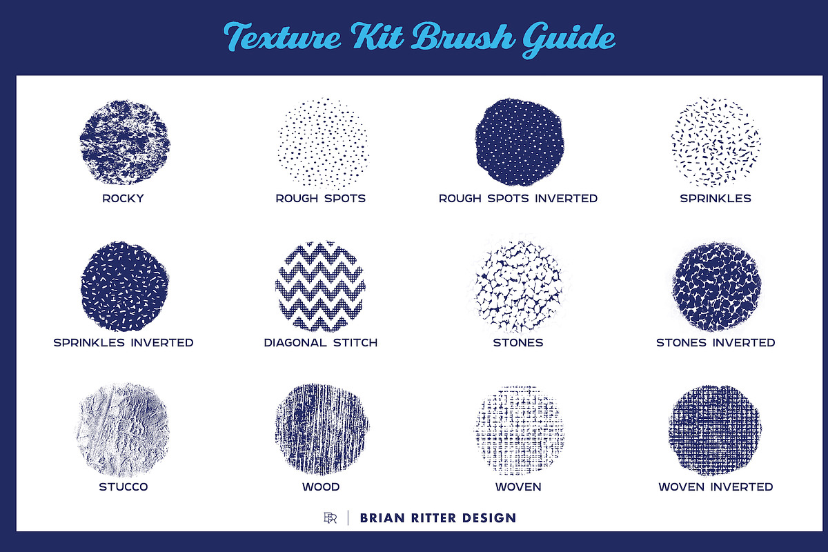 Texture Kit for Procreate, a Brush Add-On by Brian Ritter Design