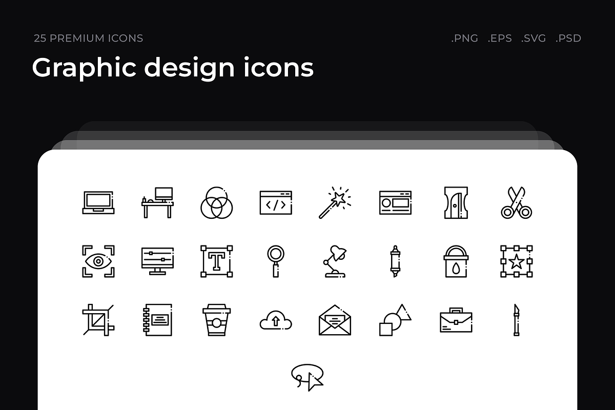 Graphic design icons, an Outline Icon by Wencory (Photo 1 of 2)