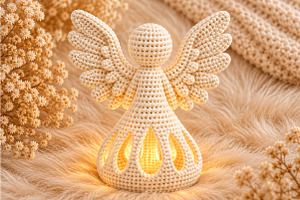 Christmas Angel Candle Holder STL, a Characters & Person 3D Model by Layerology