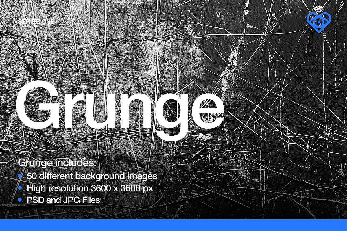 Grunge - 50 Black & White Textures, a Background Graphic by ikono.me (Photo 1 of 6)