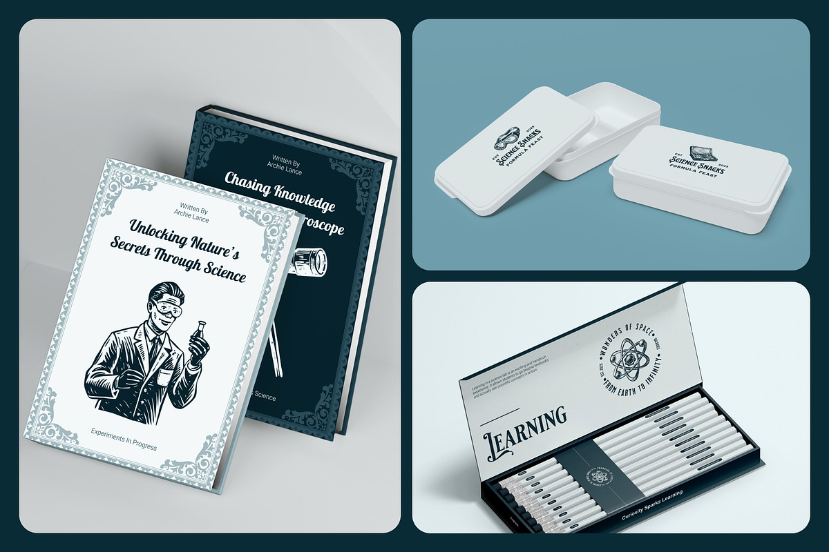 Vintage Scientific Equipment Art Set, an Education Illustration by Prosymbols (Photo 3 of 10)