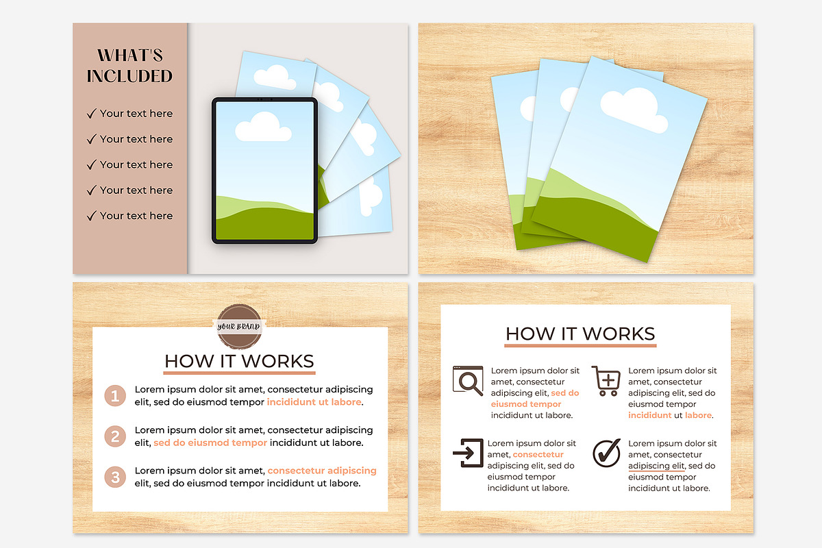 Printable Mockup Listing Template A4, a Books & Magazine Mockup by NoemieDesigns (Photo 5 of 5)