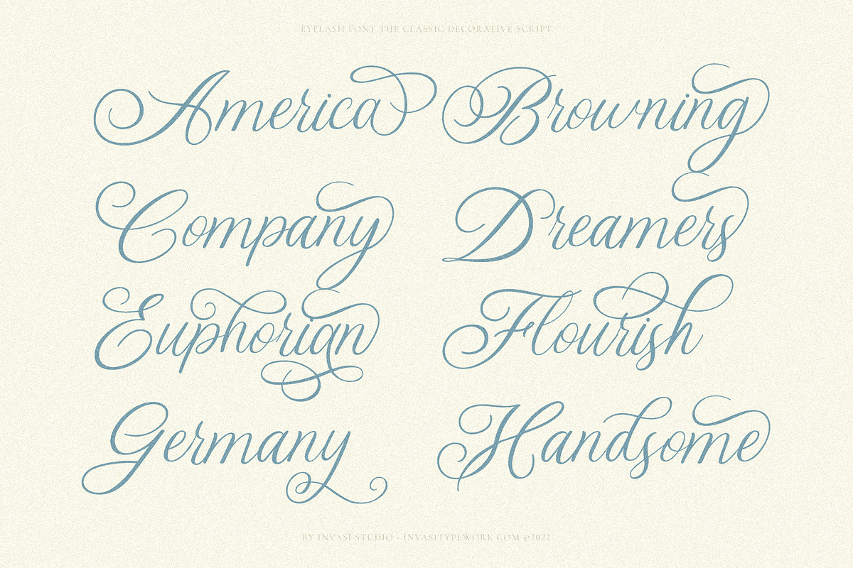 Eyelash - Decorative Script Font, a Script Font by Invasi Studio (Photo 7 of 11)