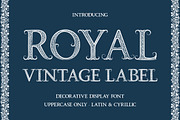 Royal Vintage Label Font, a Serif Font by Guten Tag Vector (Thumbnail 1 of 5)