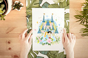 Blue Princess watercolour clipart, a Decorative Illustration by heyiamalice (Thumbnail 8 of 13)