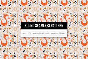 Retro Futuristic Round Pattern
