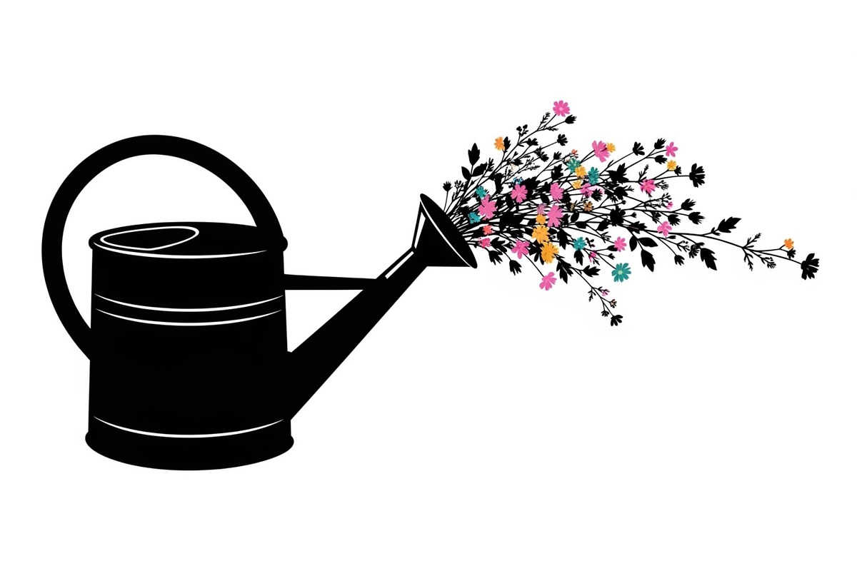 Floral Watering Can Design Bundle, an Illustration by Gaye Art (Photo 3 of 31)
