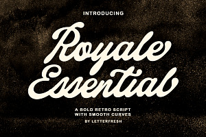 Royale Essential, a Script Font by Letter Fresh