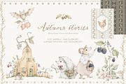 Autumn Stories. Watercolor Animals, an Animal Illustration by Kreker Kate (Thumbnail 1 of 13)