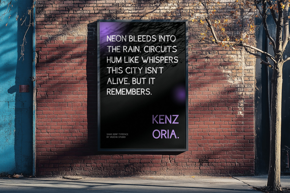 Kenzoria – Modern Sans Serif Font, a Sans Serif Font by Vadovastd (Photo 6 of 7)