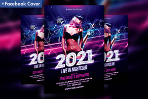 NYE Party Time Flyer Template, a Flyer Template by Hyperpix Productions