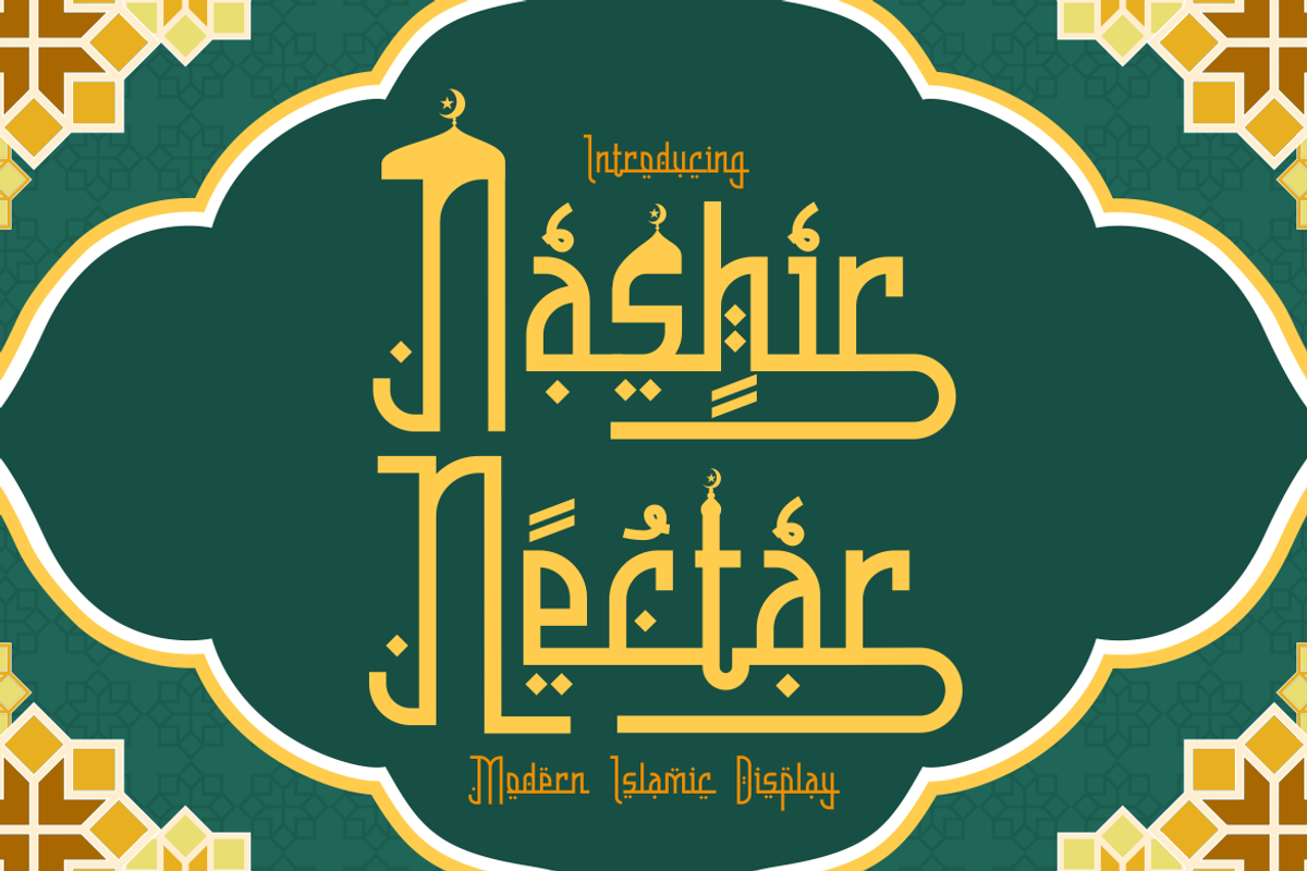 Nashir Nectar - Modern Islamic Font, a Font by PutraCetol Studio (Photo 1 of 11)