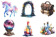 Watercolor Magic Class Clipart, an Illustration by Designking (Thumbnail 3 of 4)