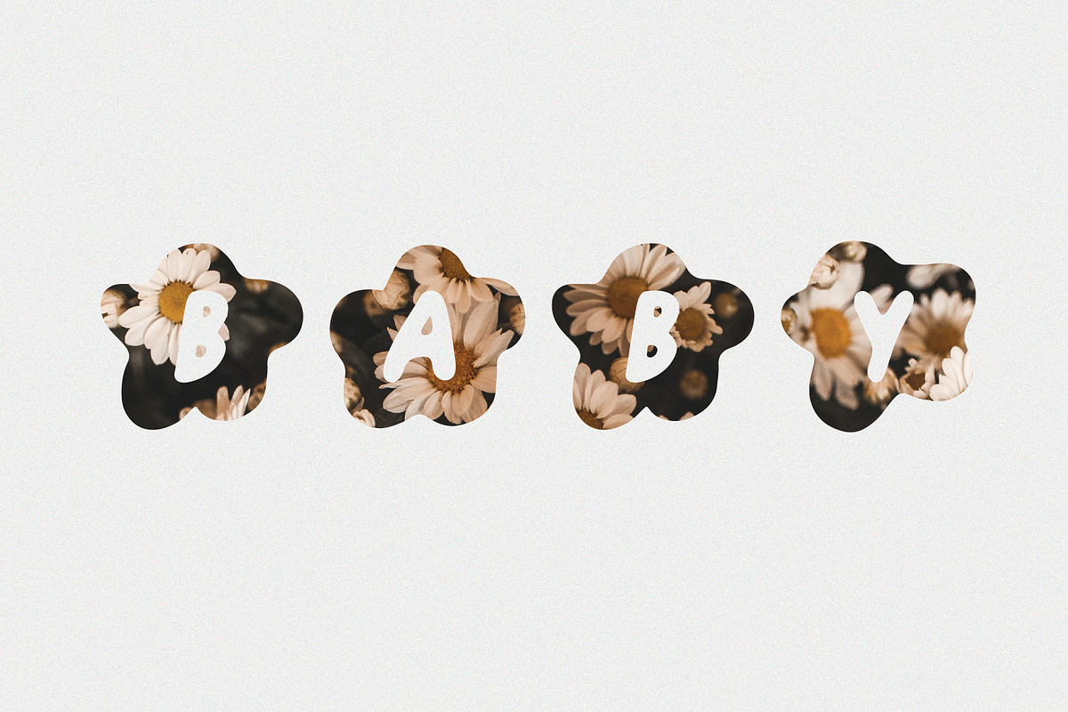 FLOWER PARTY | groovy flower font, a Font by Loryn Ipsum (Photo 3 of 11)