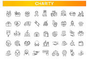 Charity and volunteering icon set, an Outline Icon by Tettygreen (Thumbnail 1 of 2)