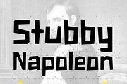 Stubby Napoleon - Regular, a Font by Bird Brain Factory (Thumbnail 1 of 4)