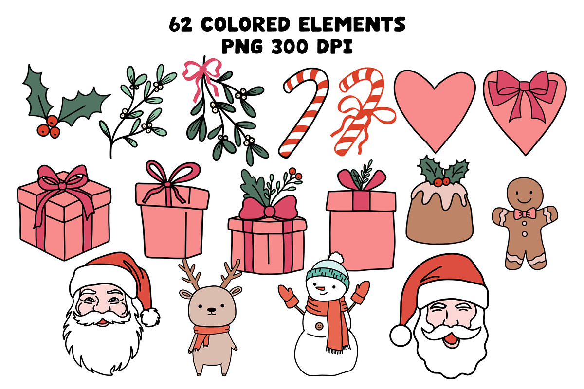 Christmas Coquette Clipart & Pattern, an Object Graphic by Brush Lab (Photo 3 of 8)
