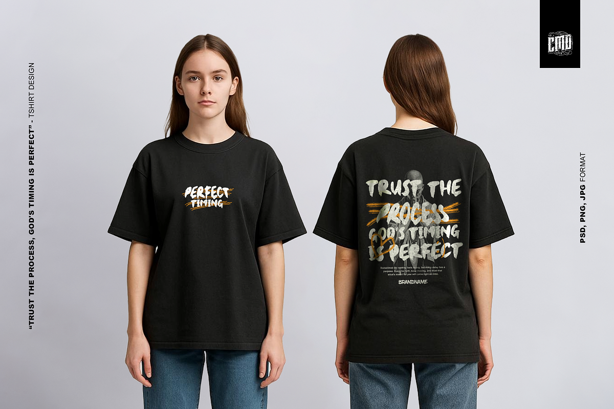 God's Timing Is Perfect Tee, an Object Graphic by Cmd Project (Photo 6 of 7)