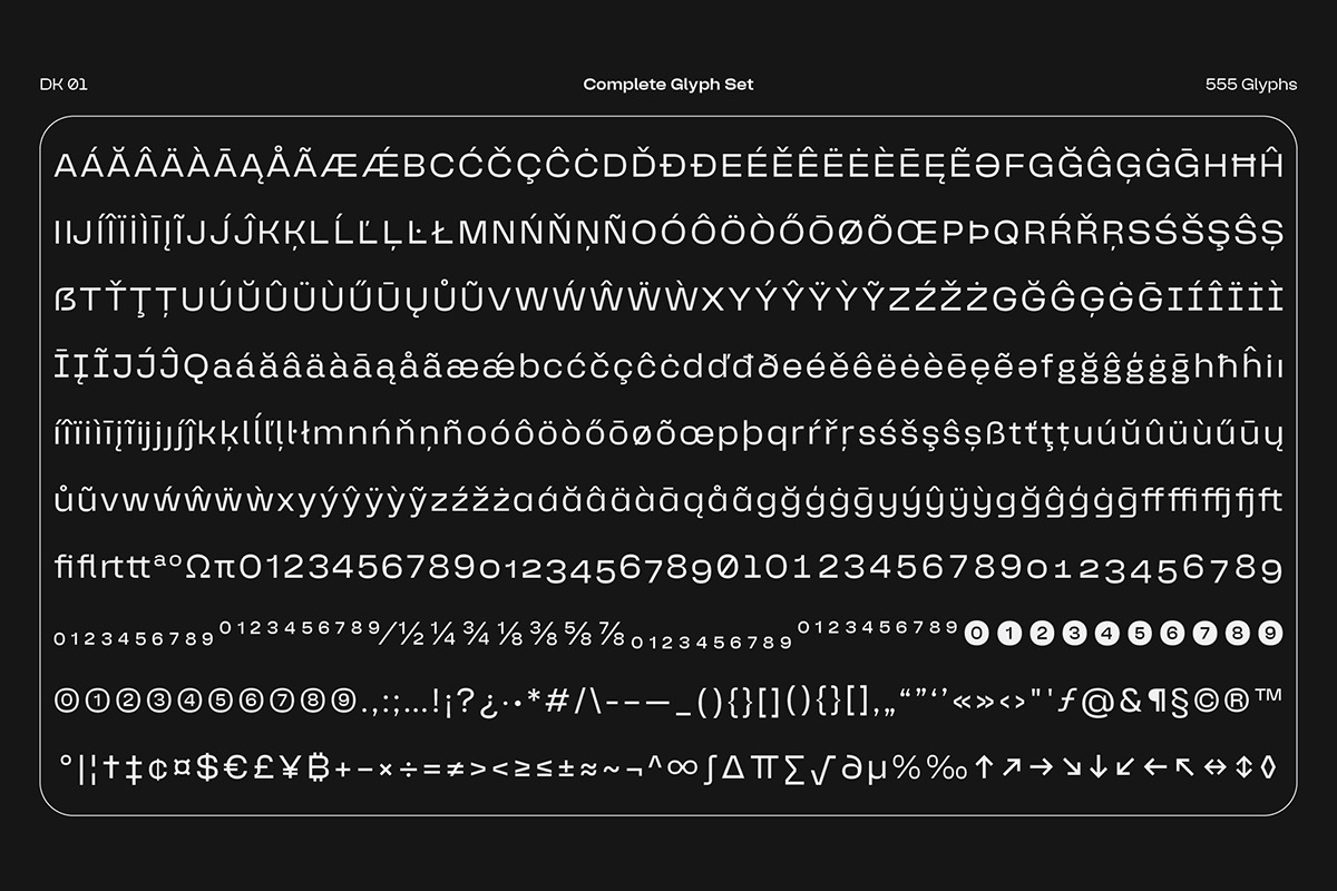 DK 01 - Typeface Family, a Sans Serif Font by DKType Foundry (Photo 18 of 18)