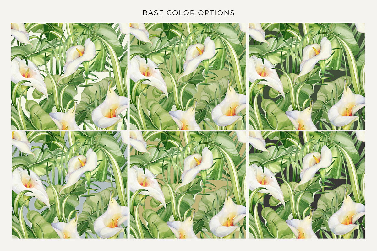 Calla Lily Seamless Pattern, a Pattern Graphic by PicByKate (Photo 4 of 13)