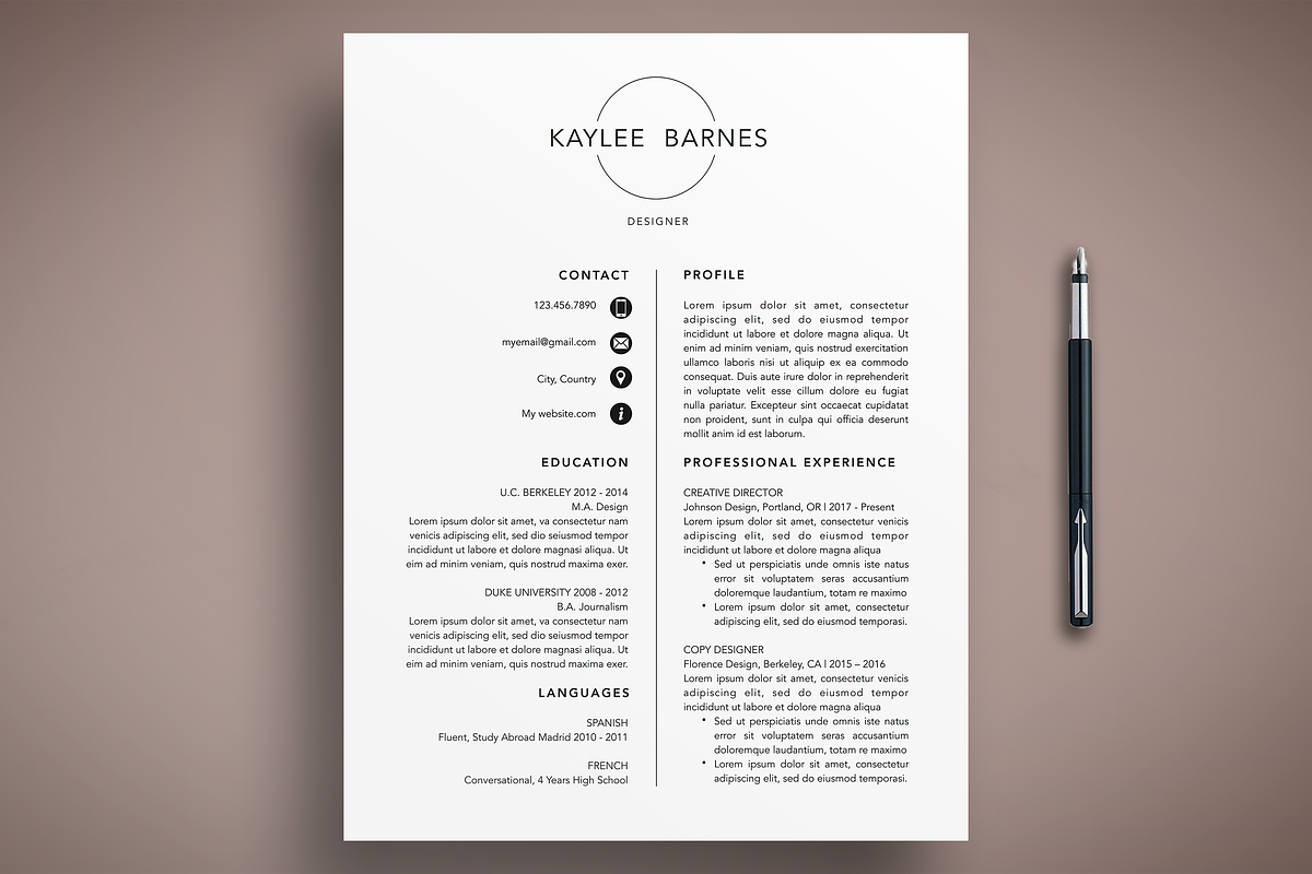 Resume & Cover Letter Template, a Resume Template by The Creative Resume (Photo 1 of 8)