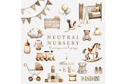 Baby Neutrals Watercolor Clipart, a Person Illustration by Wild Honey Design Co. (Thumbnail 1 of 5)