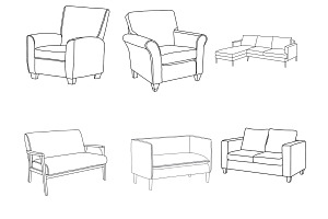 Chairs & Sofas Furniture Set 1