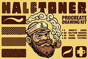 Halftoner Procreate Brushset, a Brush Add-On by PeeperDesignStudio (Thumbnail 1 of 7)