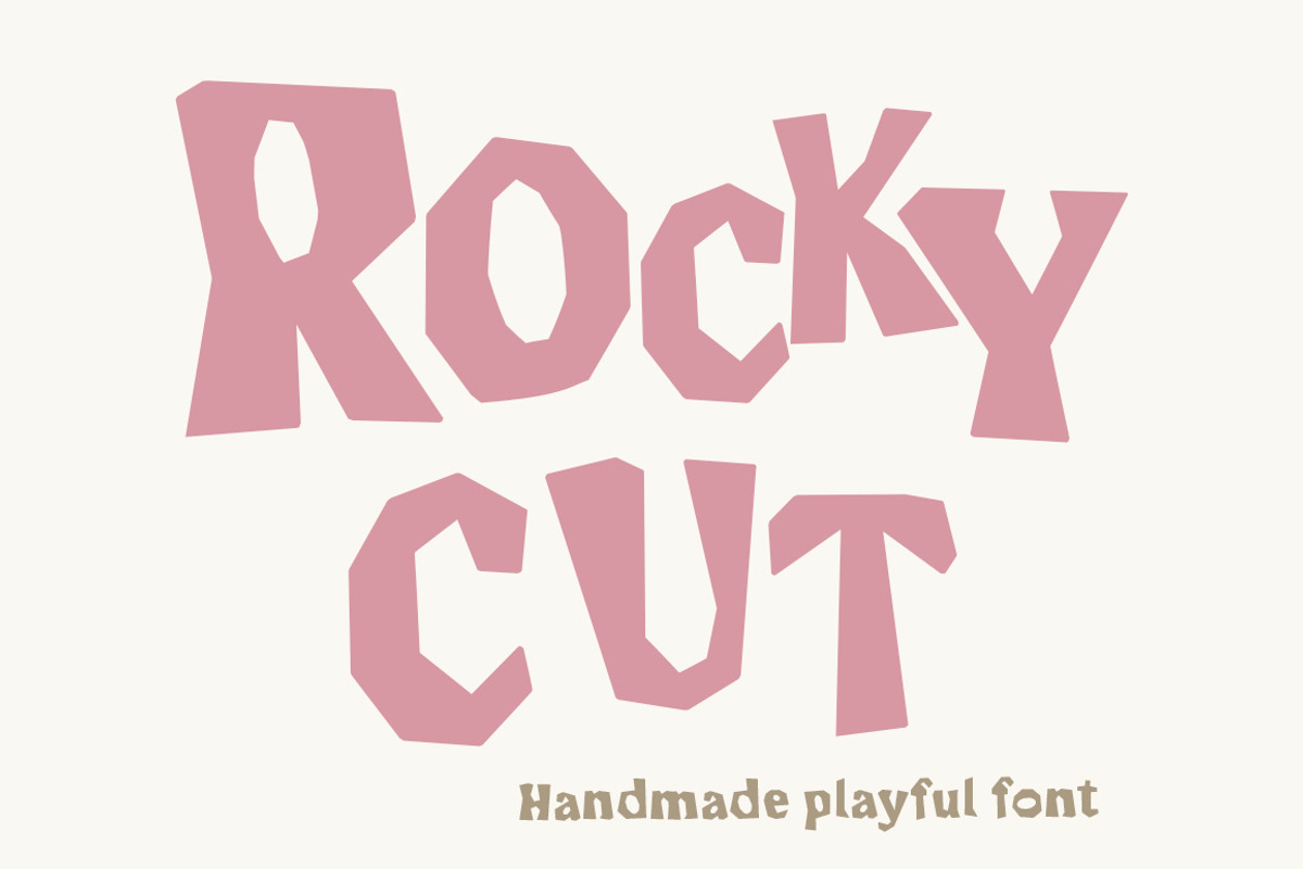 RockyCut handmade font, a Handwritten Font by MixedArt (Photo 1 of 6)