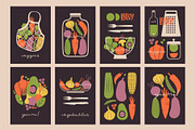 Veganism. Veggies, Fruits & Dishes, a Food Illustration by Renberrry.Store (Thumbnail 2 of 16)