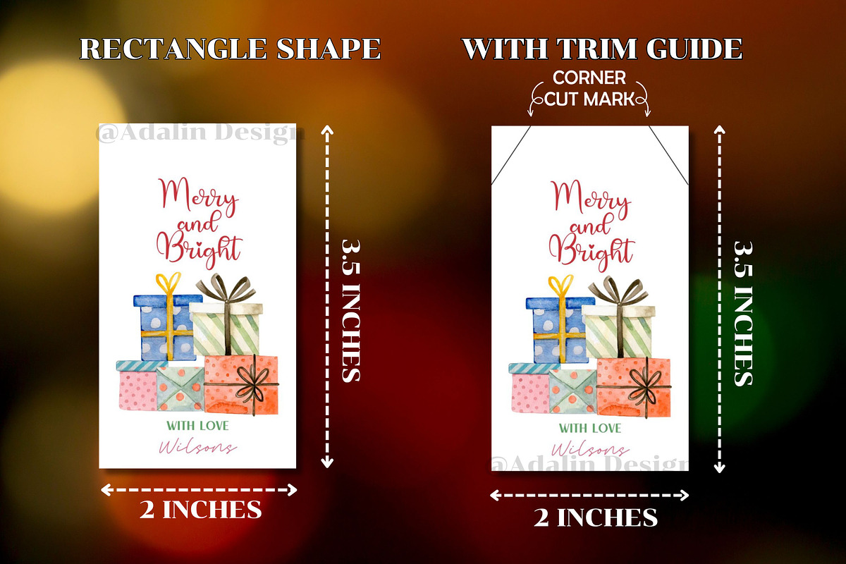 10 Christmas gift tags - Canva, a Print Template by Adalin Shop (Photo 4 of 9)
