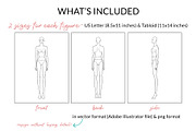 Straight Pose Fashion Croquis, a Person Illustration by Art by Lin (Thumbnail 2 of 5)