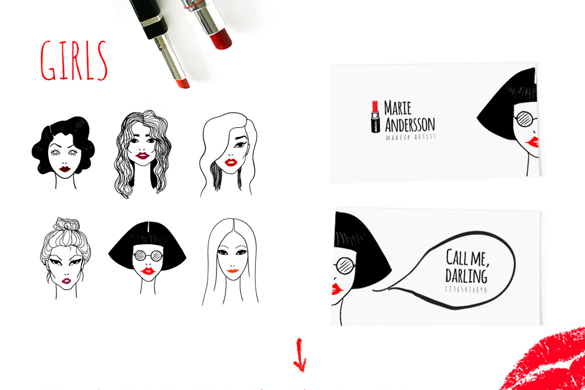 Red lips kit, a Person Illustration by AnastasiaFears (Photo 2 of 4)