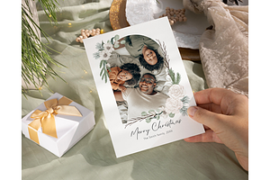 Photo Christmas Card Family Holiday