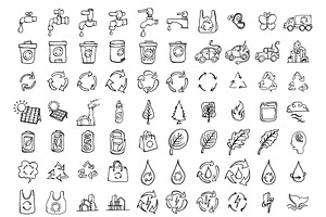 243 Eco Doodle Icons