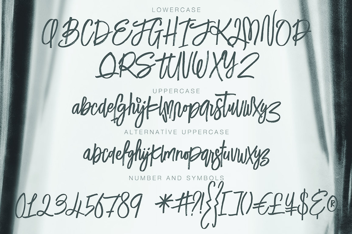 Lucky Fashion Brush Font preview 2