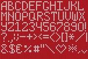 Christmas Knitted Cross-Stitch Font, a Symbol Font by Artolus (Thumbnail 4 of 7)