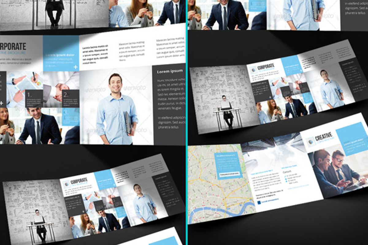 Corporate - Square Trifold Brochure, a Brochure Template by pixart_pm (Photo 3 of 3)