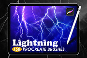150 Lightning Procreate Brushes, a Brush Add-On by ArtistMef (Thumbnail 1 of 8)