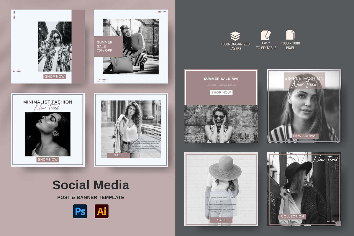 Fashion Instagram Template, a Social Media Template by Glowin_studio (Photo 3 of 5)
