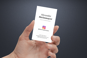 Instagram Business Card Template PSD