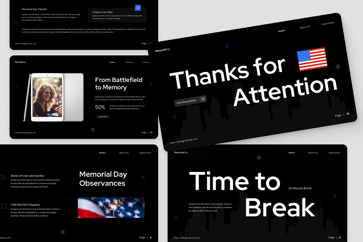 Memorial Day Presentation, a Presentation Template by Annora Studio (Photo 4 of 7)
