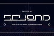 DIGITAL DIVIDE - FUTURISTIC FONT, a Sans Serif Font by 177Studio (Thumbnail 5 of 8)
