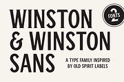 Winston & Winston Sans - 2 Fonts, a Sans Serif Font by Bebop Font Foundry (Thumbnail 1 of 5)