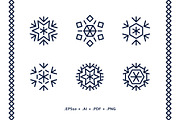 50 vector snowflakes for Christmas, an Outline Icon by Olyzel (Thumbnail 2 of 3)