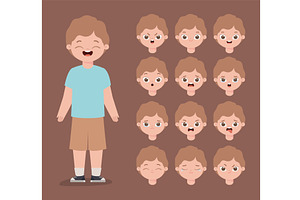 twelve male expressions, a Person Illustration by studiogstock