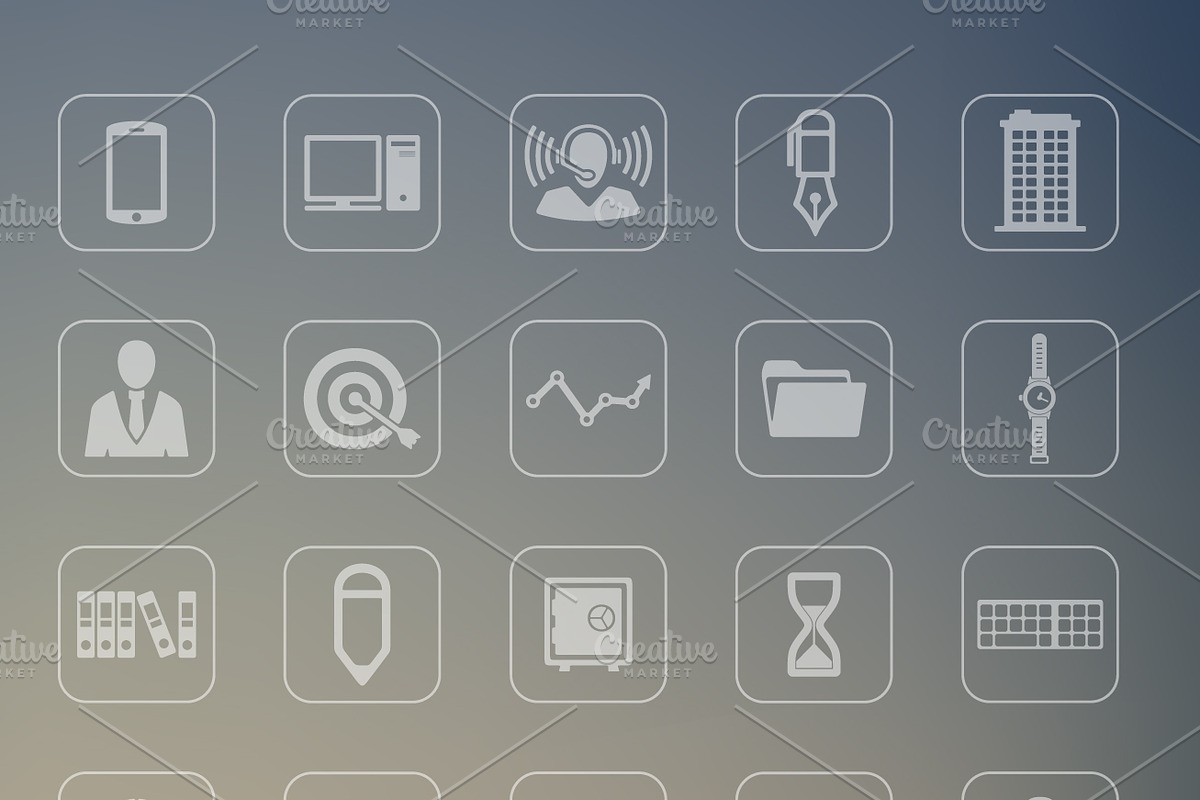 88 OFFICE icons, a Templates & Theme by Palau (Photo 4 of 4)
